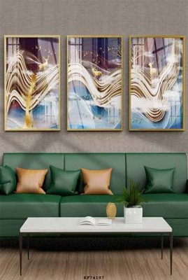 File tranh in tráng gương File tranh hiện đại pha lê gương KF74197 (siêu nét)