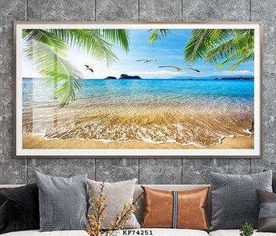 Ảnh gốc File tranh hiện đại pha lê gương KF74251 (nét căng) in mica