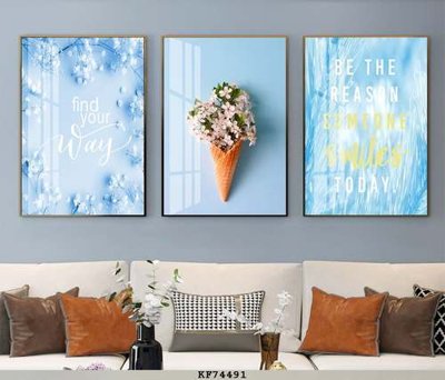 Ảnh gốc File tranh hiện đại pha lê gương KF74491 (nét căng) in mica