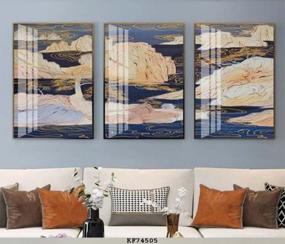 Download file File tranh hiện đại pha lê gương KF74505 (gốc) in mica đèn LED