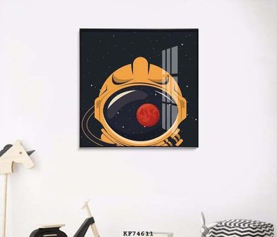 File in trần File tranh hiện đại pha lê gương KF74611 (file gốc) chủ đề vũ trụ