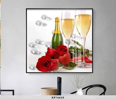 File gốc File tranh hiện đại pha lê gương KF74668 (in lụa) cao cấp