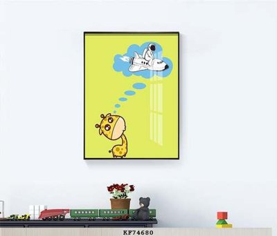 File tranh File tranh hiện đại pha lê gương KF74680 (bản gốc) in lụa 3D