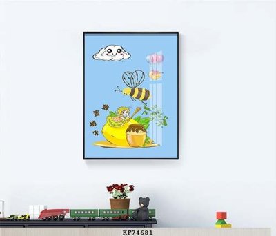 Download file gốc File tranh hiện đại pha lê gương KF74681 (in lụa) tranh 3D