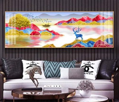 File gốc File tranh hiện đại pha lê gương KF74718 (ảnh chi tiết) để in ấn