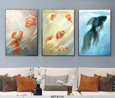 File in trần File tranh hiện đại pha lê gương KF74732 (bản gốc) hoa văn