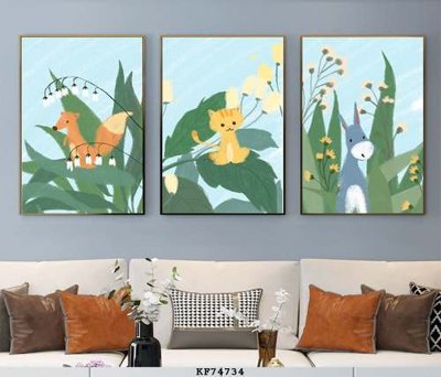 File in trần File tranh hiện đại pha lê gương KF74734 (bản gốc) bầu trời