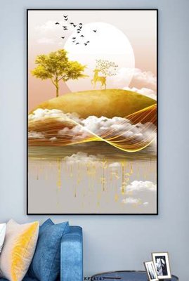 File gốc File tranh hiện đại pha lê gương KF74747 (trang trí) cho phòng khách