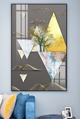 File gốc File tranh hiện đại pha lê gương KF74749 (phong cách) cổ điển