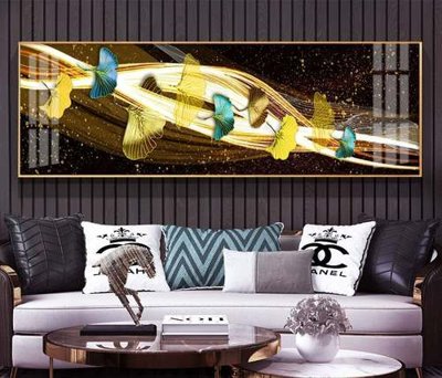 File gốc in tráng gương File tranh hiện đại pha lê gương KF74865 chi tiết