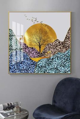 File tranh in tráng gương File tranh hiện đại pha lê gương KF74869 (siêu nét)