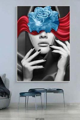 File gốc File tranh hiện đại pha lê gương KF74898 (ảnh chi tiết) để in lụa