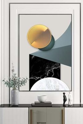 File tranh File tranh hiện đại pha lê gương KF75009 (file gốc) chủ đề phong thủy