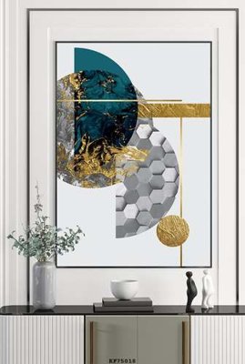 File gốc File tranh hiện đại pha lê gương KF75018 (in lụa) tranh phong thủy