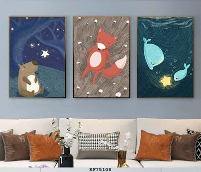 File in trần File tranh hiện đại pha lê gương KF75108 (bản gốc) mây trời