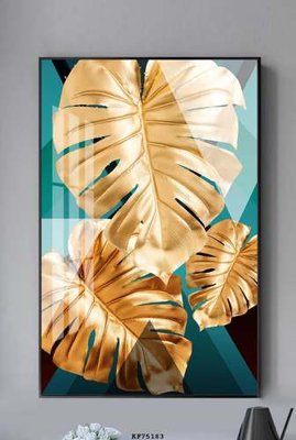 File in lụa File tranh hiện đại pha lê gương KF75183 (hoa văn) File tranh hiện đại pha lê gương KF75183