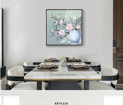 File in trần File tranh hiện đại pha lê gương KF75226 (bản gốc) hoa văn