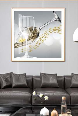 File tranh File tranh hiện đại pha lê gương KF75245 (ảnh gốc) in trần nhà