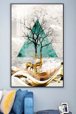 File gốc File tranh hiện đại pha lê gương KF75260 (PNG) trong suốt (transparent)