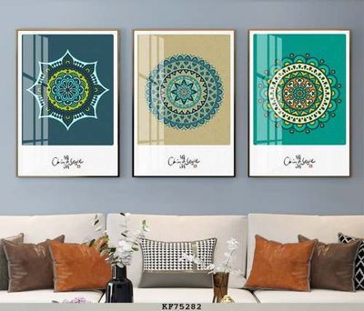 File tranh gốc in trần nhà File tranh hiện đại pha lê gương KF75282 3D