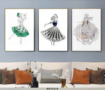 File gốc File tranh hiện đại pha lê gương KF75319 (bản quyền) cho in ấn