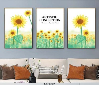 Tải file File tranh hiện đại pha lê gương KF75339 (gốc) chủ đề hoa sen