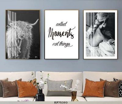 File tranh File tranh hiện đại pha lê gương KF75393 (gốc) phong cách tối giản