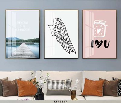 Ảnh gốc File tranh hiện đại pha lê gương KF75417 (siêu chi tiết) để in ấn