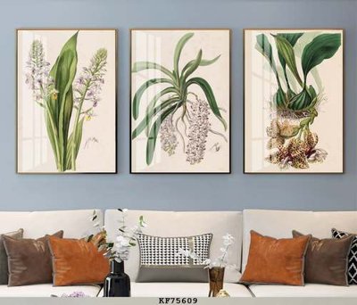 File in lụa File tranh hiện đại pha lê gương KF75609 (chất lượng cao) File tranh hiện đại pha lê gương KF75609