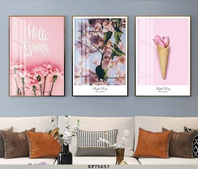 File tranh File tranh hiện đại pha lê gương KF75657 (bản gốc) in lụa dán tường