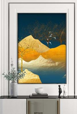 File in trần File tranh hiện đại pha lê gương KF75698 (bản gốc) trời sao