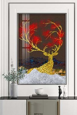 File gốc File tranh hiện đại pha lê gương KF75702 (trang trí) phòng ngủ