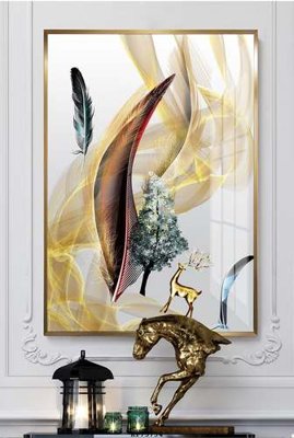 Tải file gốc in lụa File tranh hiện đại pha lê gương KF75754 siêu nét