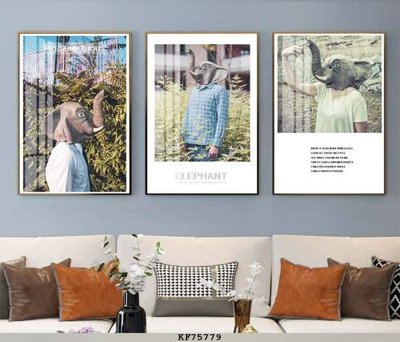 File in mica File tranh hiện đại pha lê gương KF75779 (bản gốc) làm vách ngăn