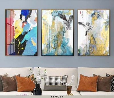 File in lụa File tranh hiện đại pha lê gương KF75789 (chất lượng cao) File tranh hiện đại pha lê gương KF75789