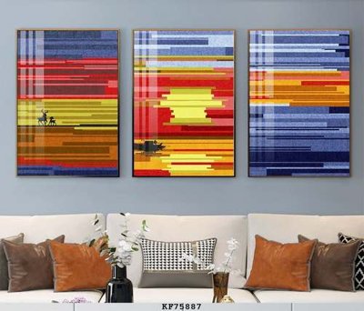 Download file File tranh hiện đại pha lê gương KF75887 (gốc) in mica đèn LED