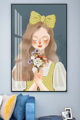 File gốc File tranh hiện đại pha lê gương KF75954 (in lụa) trang trí tường