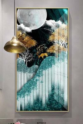 File gốc File tranh hiện đại pha lê gương KF75959 (AI/EPS) cho in ấn