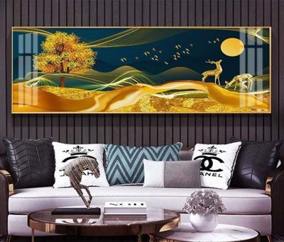 File tranh File tranh hiện đại pha lê gương KF75965 (ảnh gốc) in trần nhà