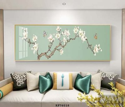 File gốc File tranh hiện đại pha lê gương KF76018 (in lụa) trang trí tường