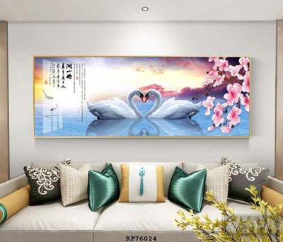 File tranh File tranh hiện đại pha lê gương KF76024 (gốc) chủ đề thành phố