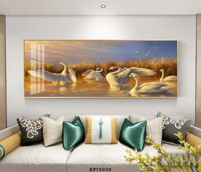 Download file File tranh hiện đại pha lê gương KF76038 (gốc) in mica đèn LED