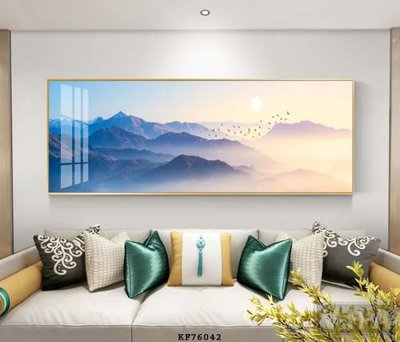 File gốc File tranh hiện đại pha lê gương KF76042 (in lụa) tranh mã đáo