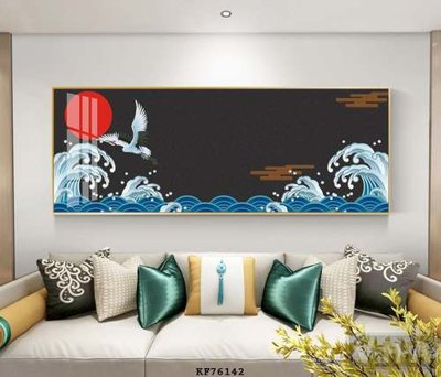 File tranh gốc File tranh hiện đại pha lê gương KF76142 chủ đề hiện đại