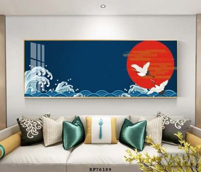 File gốc File tranh hiện đại pha lê gương KF76189 (in mica) làm bảng hiệu