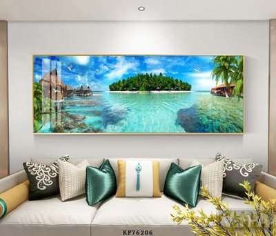 File tranh gốc in trần nhà File tranh hiện đại pha lê gương KF76206 3D