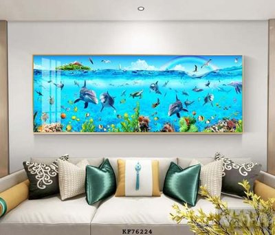 File PSD File tranh hiện đại pha lê gương KF76224 (bản gốc) đã tách nền