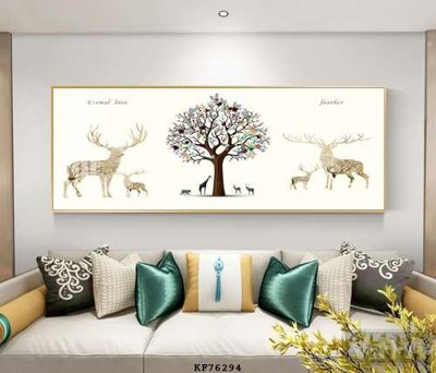 File in trần File tranh hiện đại pha lê gương KF76294 (bản gốc) mây trời