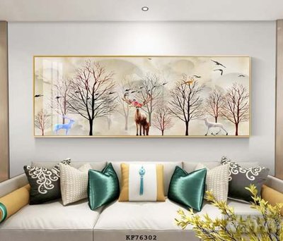 File in trần File tranh hiện đại pha lê gương KF76302 (file gốc) xuyên sáng