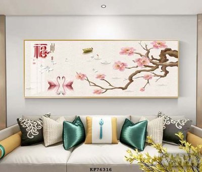 File in trần File tranh hiện đại pha lê gương KF76316 (file gốc) xuyên sáng